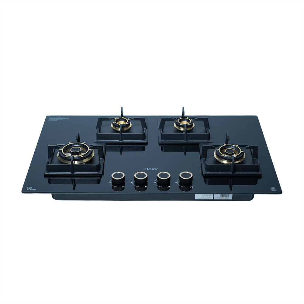 Haier 4 Burner Hybrid-Hob with Full brass burner & metal Knobs